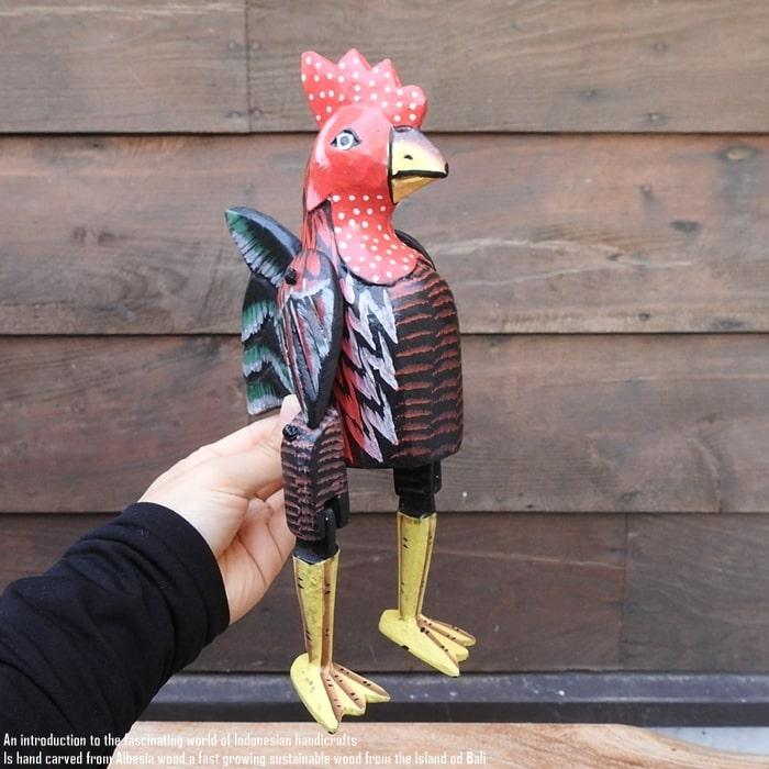 お座り ニワトリさん Sサイズ ウェルカム人形 鶏 にわとり 鳥 木製