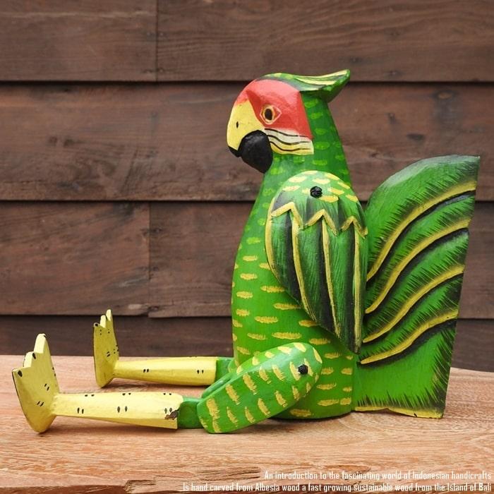 ウッド アジアン 鳥 オブジェ フレーム ＊ 木彫り