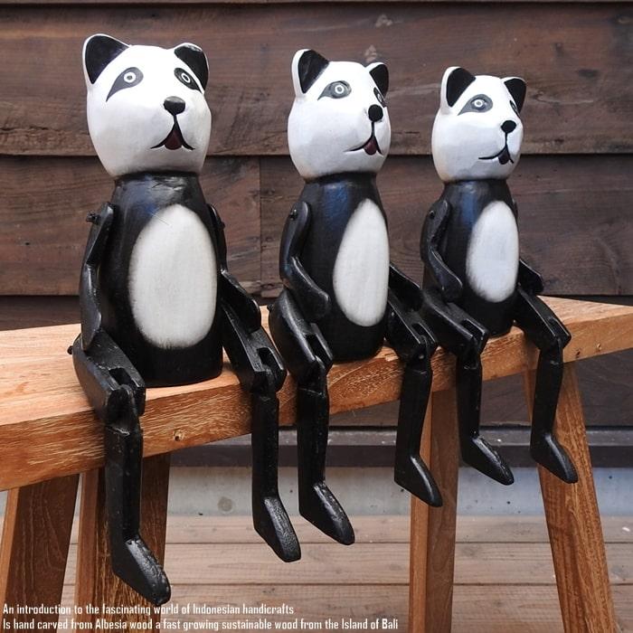 パンダ本物の様！毛並みが可愛いです！オブジェ置き物インテリア