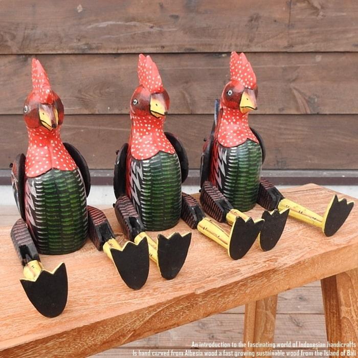 【お値下げしました】バリ島　木彫り　インテリア雑貨 木彫り 人形 ペア バリ バリ雑貨 バリ島 オブジェ アジアン雑貨