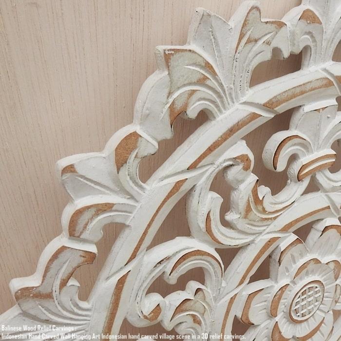 彫刻レリーフプレート木製パネル レリーフ 40cm 丸 WW アートパネル ウッドレリーフ 木彫り 彫刻