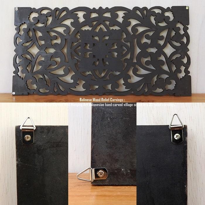 レリーフ 40cm×80cm C 長方形 B ブラウン アートパネル ウッドレリーフ 木彫り 彫刻アート 欄間 壁掛け 飾り 壁飾り パネル