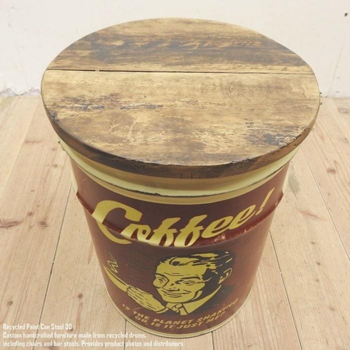 Mobil1 ヴィンテージ缶 ペール缶 オイル缶 スツール イス 収納 当時物