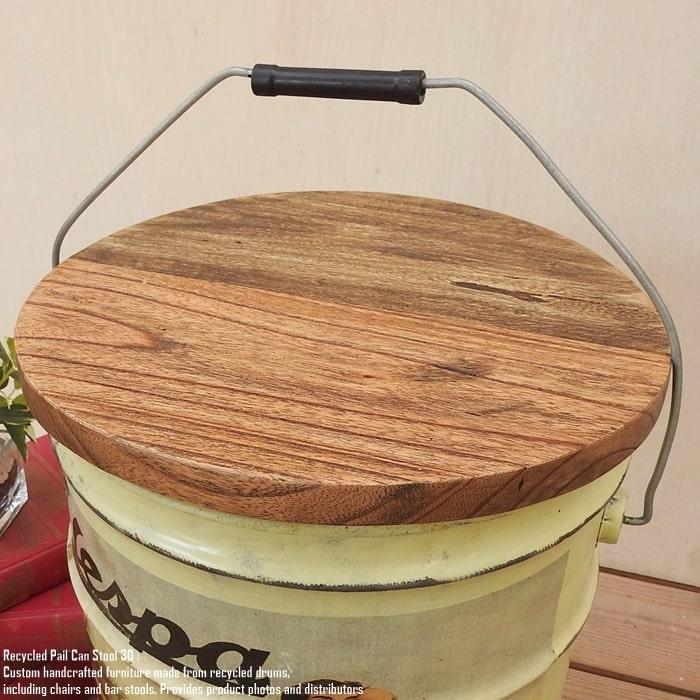 ペール缶 スツール Vespa [ベスパ] 収納付き椅子 リメイク家具 オイル