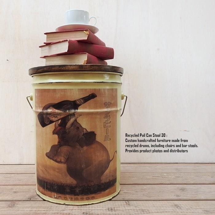 ペール缶スツール サクラビール クッション 収納付き リメイク家具 椅子 腰掛け 楽天市場】[ポイント2倍]ペール缶 クッションスツール