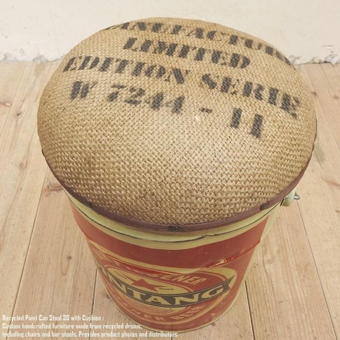 ペール缶 クッションスツール Bintang ビンタンビール 収納付き