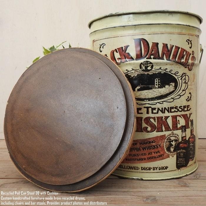 ペール缶 クッションスツール Jack Daniel's [ジャックダニエル ペール缶 クッションスツール Jack Daniel's [ジャックダニエル