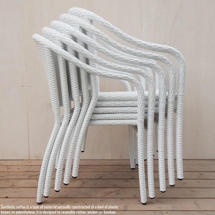 ガーデンチェア　白 Mone ガーデンチェアー ホワイト: テーブル・チェアー・パラソル