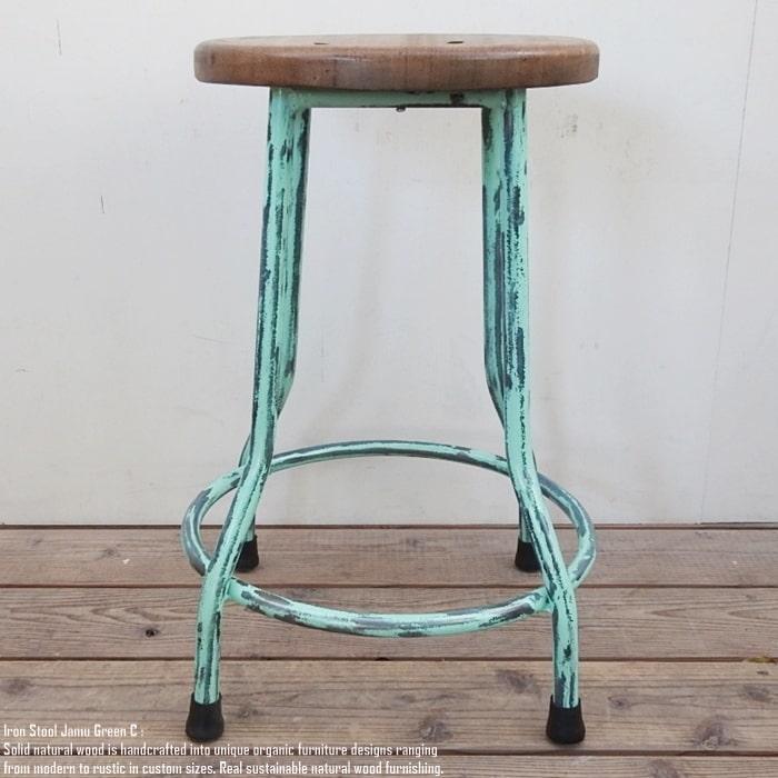 ヴィンテージ風ミントグリーン木製椅子 ヴィンテージ風ミントグリーン木製椅子