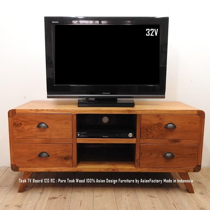 オールドチーク天然無垢材ナチュラルウッドテレビ台サイドボード飾り棚