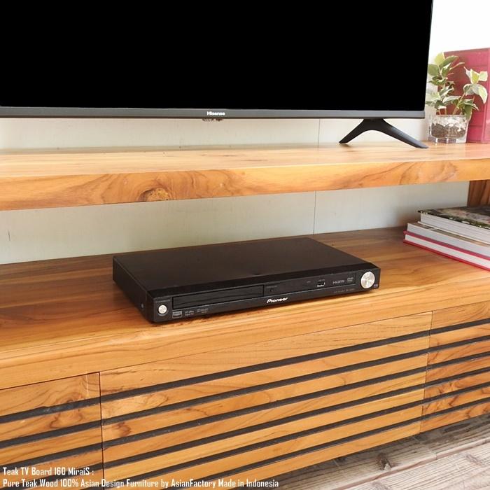 ACBI　チーク無垢材TVボード幅160cm チーク無垢材TVボード幅160cm【アクビィ】 - シードリーフ家具