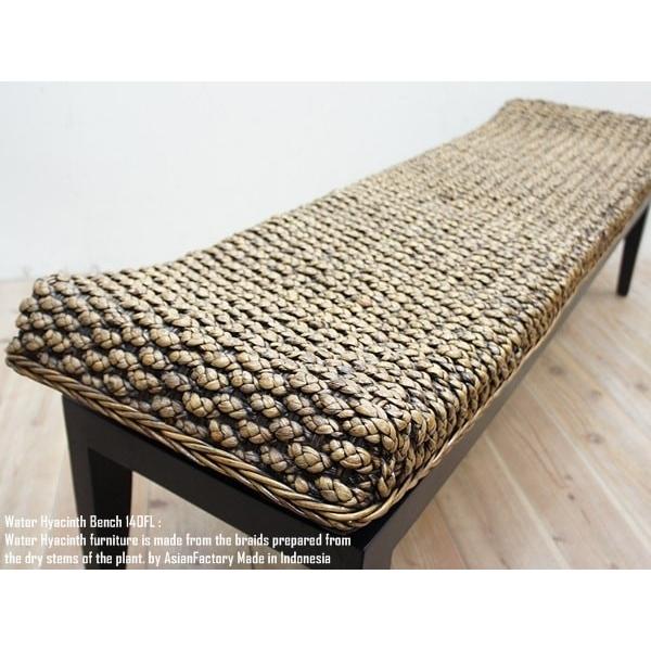 ウォーターヒヤシンス ベンチ02FL DB 140cm アジアン家具 アジアン