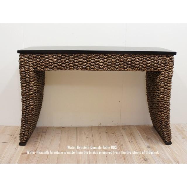 対角】コンソールテーブル W120×D35×H75cm チーク天板 ウォーター