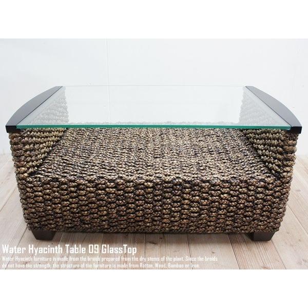 ウォーターヒヤシンス ガラステーブル 09【W85】 ディスプレイ部付