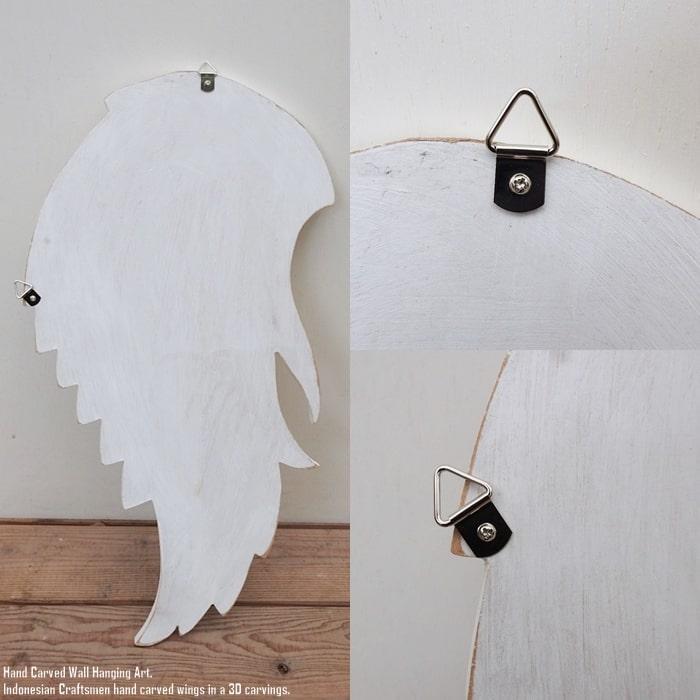 羽 オブジェ レリーフ ホワイト 白 天使 翼 壁掛け ウォールアート