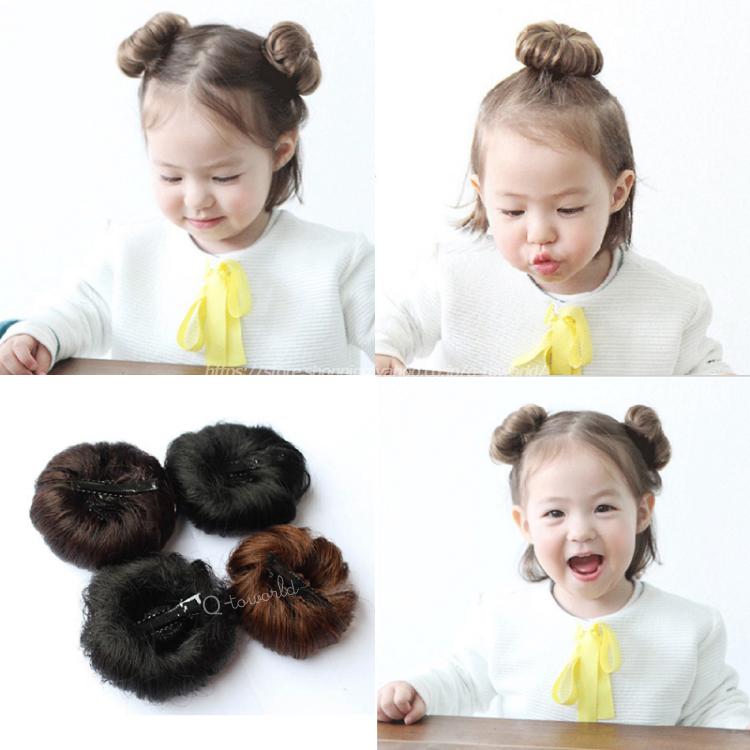 店舗 ベビー おだんご ヘアクリップ ウィッグ ２個セット 子供ヘアアクセサリー Bh199q To キッズ