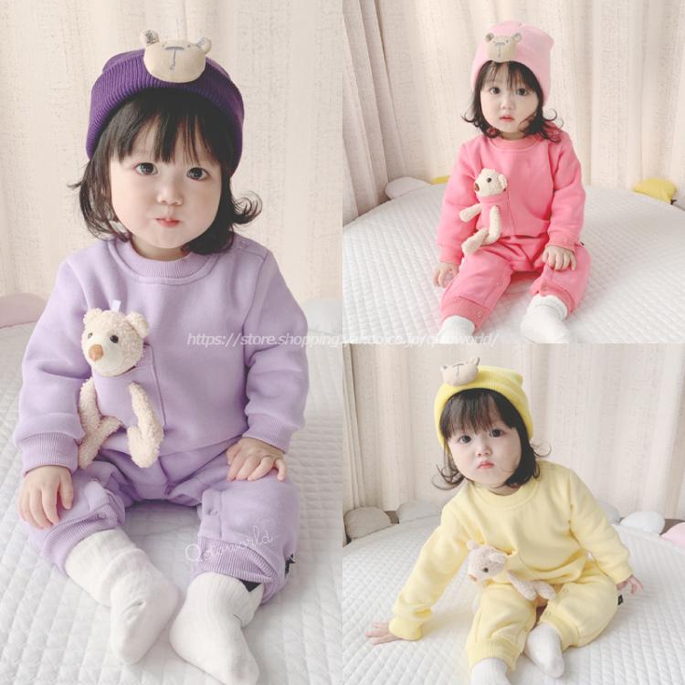 60cm 90cm カバーオール 長袖 クマ 厚手 ベビー服 韓国風 可愛い 女の子 男の子 キッズ ベビー 子供服 Bh333q To Bh333q To Q Toworld 通販 Yahoo ショッピング