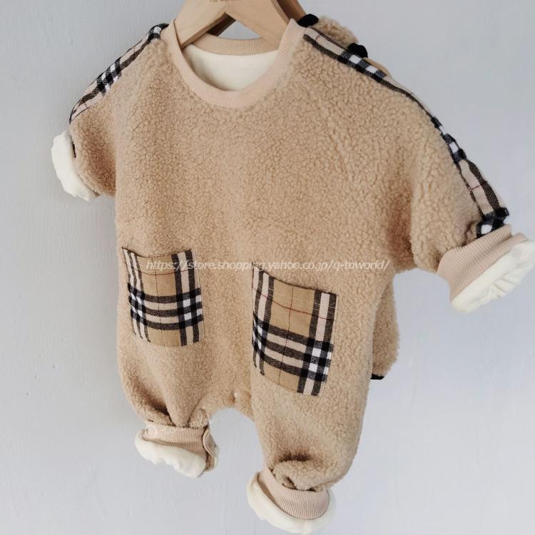 60cm 90cm チェック柄 カバーオール 厚手 ボア もこもこ ベビー服 韓国風 可愛い 女の子 男の子 ベビー 子供服 Bh379q To Bh379q To Q Toworld 通販 Yahoo ショッピング