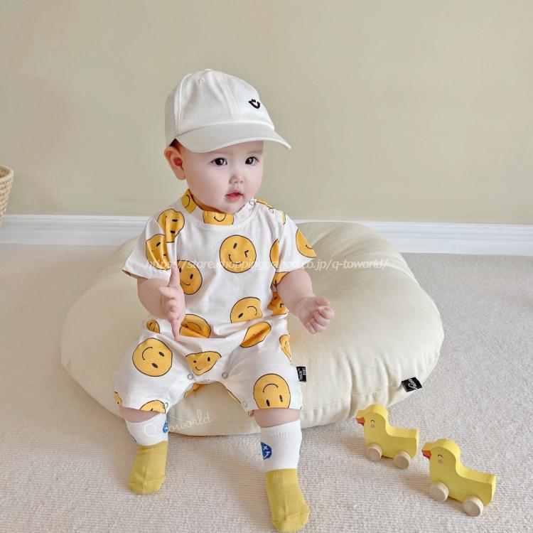60cm 100cm ロンパース 半袖 総柄 ニコちゃん 男の子 ベビー服 女の子 韓国子供服 ベビー 子供服 Bh430q To Bh430q To Q Toworld 通販 Yahoo ショッピング