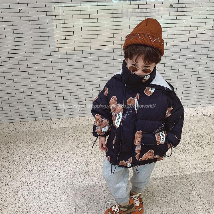 80cm 130cm コート ダウンジャケット クマ プリント 韓国版 韓国子供服 子供服 男の子 女の子 Kh426 Q To Kh426 Q To Q Toworld 通販 Yahoo ショッピング