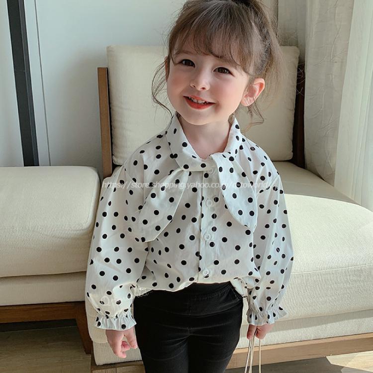 ブラウス ボウタイ シャツ ドット柄 トップス 韓国版 女の子 韓国子供服 子供服 Kh481 Q To 激安本物