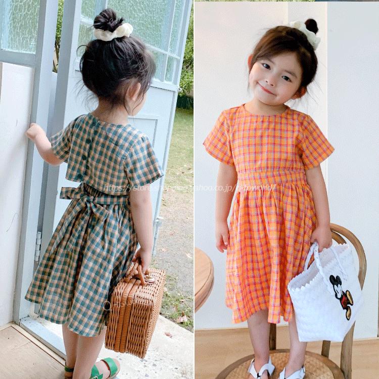 90cm 130cm ワンピース バックリボン チェック柄 全2色 女の子 韓国版 韓国子供服 キッズ 子供服 Kh50 Q To Kh50 Q To Q Toworld 通販 Yahoo ショッピング