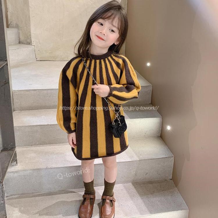90cm 130cm ワンピース ストライプ レトロ カジュアル 可愛い 子供服 人気 女の子 韓国子供服 子供服 キッズ Kh991 Q To Kh991 Q To Q Toworld 通販 Yahoo ショッピング