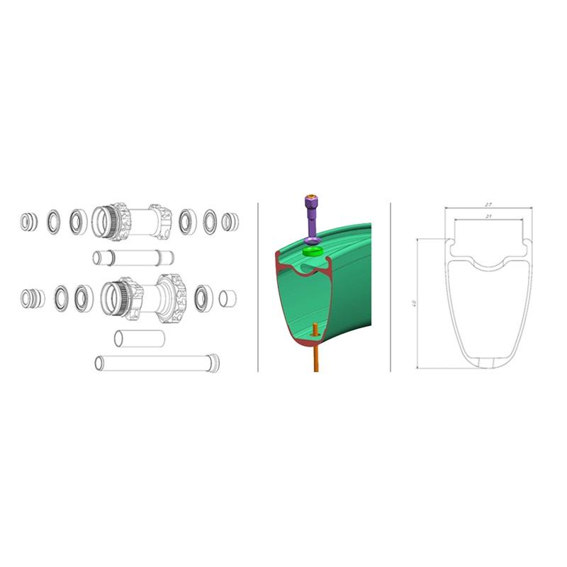 フルクラム AIRBEAT400 DB（エアビート400DB）2WAY-R C21 前後セットホイール チューブレスレディ ディスク用 センターロック シマノ FULCRUM送料無料 | FULCRUM | 02