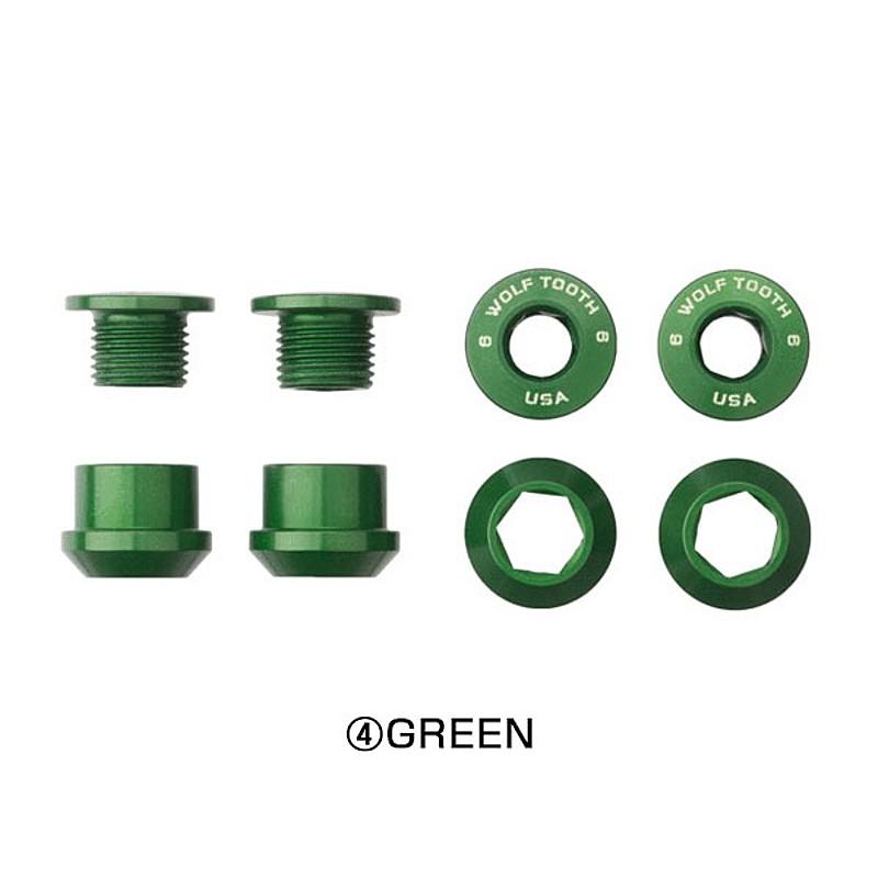 ウルフトゥース シングルチェーンリングボルト&ナットセット 4pcs 6mm