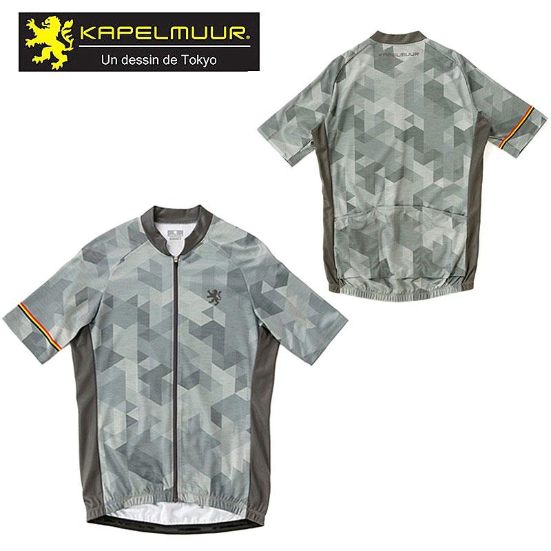 KAPELMUUR サイクルグッズ　Ｌサイズ等　7点セット　美品 カペルミュール 半袖ジャージ モザイクプリント グレー kphs1032