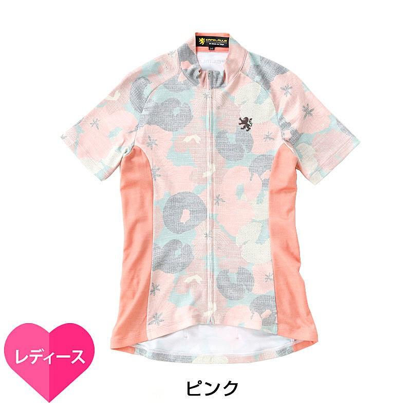 カペルミュール Ladies 半袖ジャージ フラワープリント ピンク
