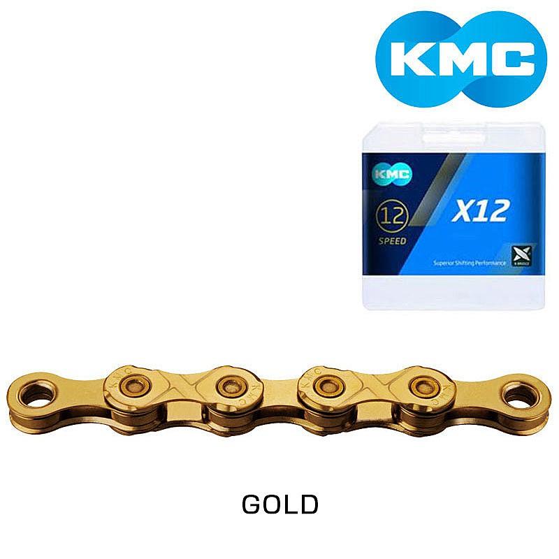 KMC ケーエムシー X12 12S チェーン GOLD KMC : 自転車のQBEI Yahoo!店