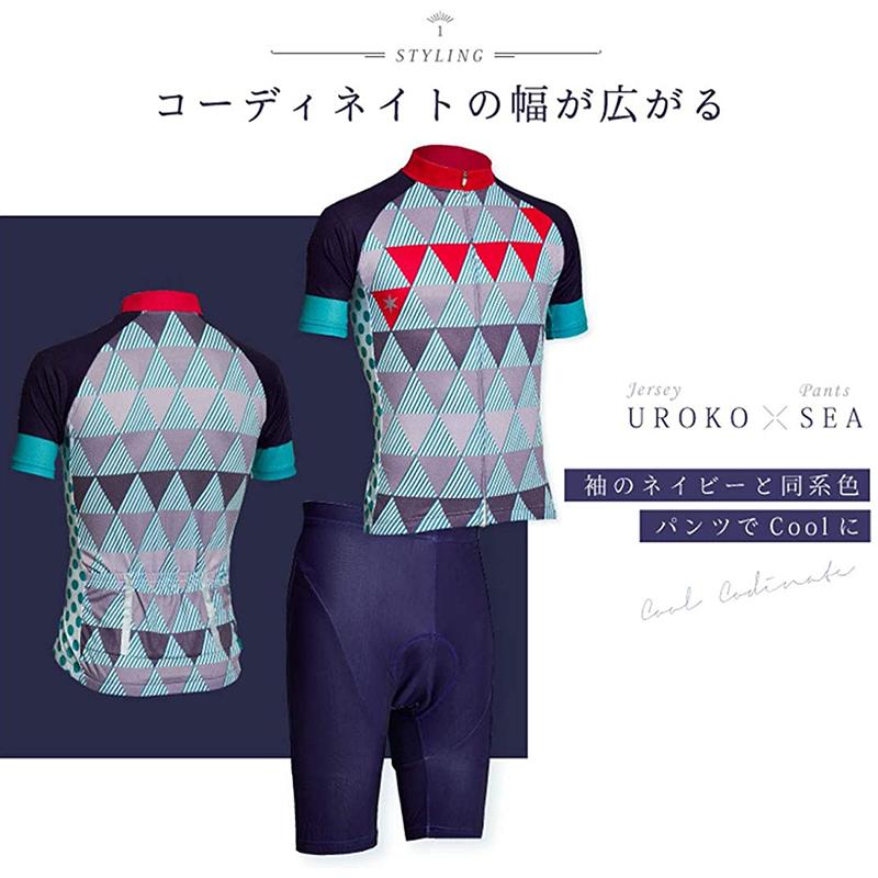 BIKOT（ビコット）【アウトレット】半袖ジャージ サイクリング・ロードバイクにおすすめ サイクルウェア 和柄 メンズ レディース　瓦版03 瓦版13 | BIKOT | 08