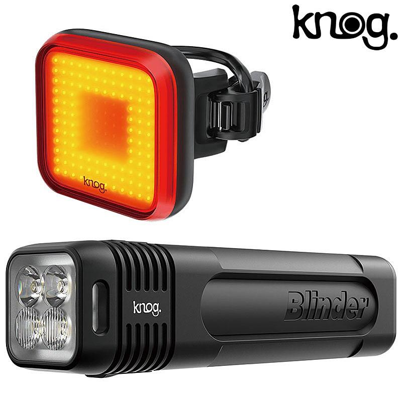 knog. ノグ NEW BLINDER 900 ＆ SQUARE 前後ライトセット 充電式