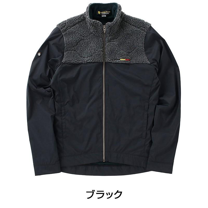 カペルミュール 防風コンビジャケット キルティングボア ブラック【0