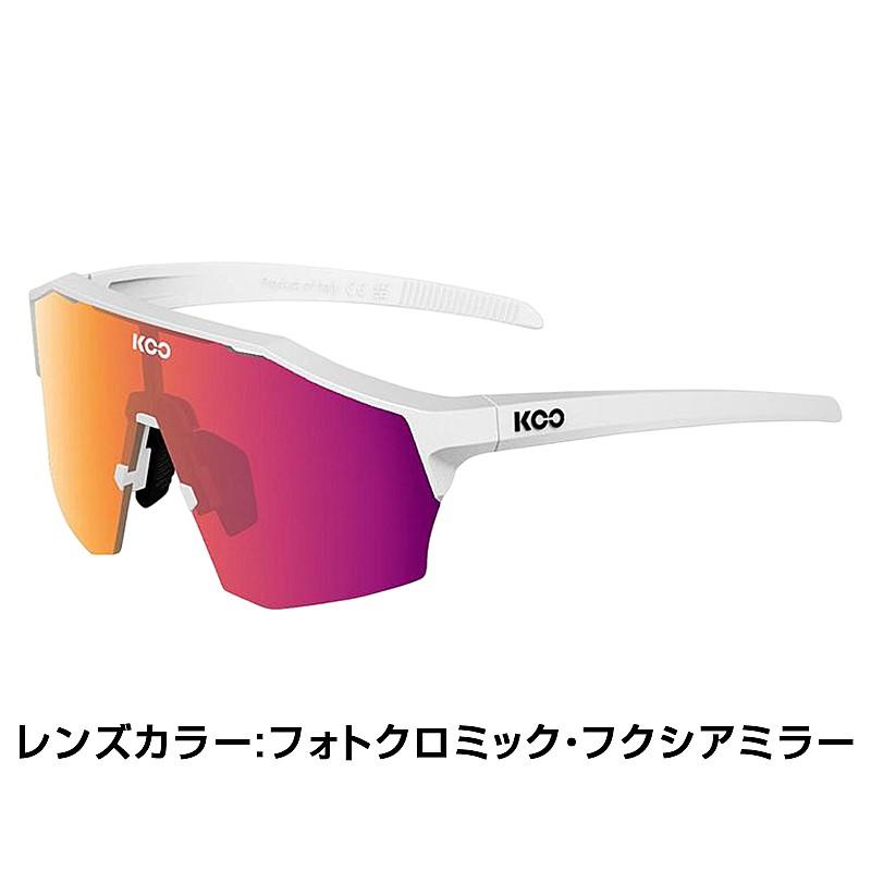 クー 【レギュラーサイズ】ALIBI （アリビ）フレームカラー：ホワイトマット フォトクロミック・フクシアミラー調光レンズ KOO送料無料の画像