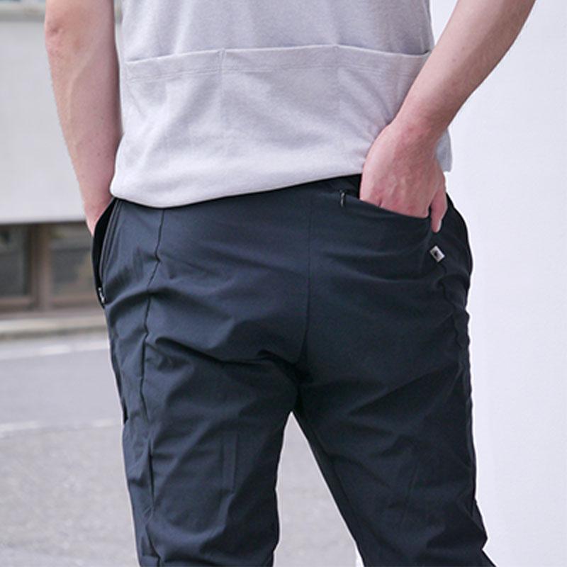 カペルミュール ストレッチパンツ プルミエパッド ブラック kplp045