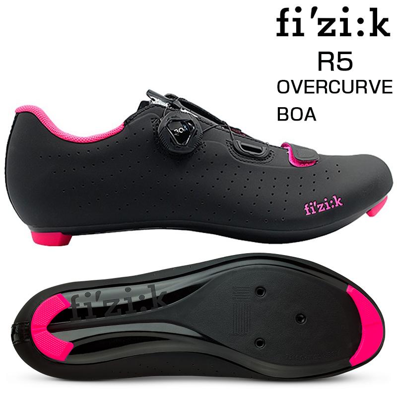 ロードバイク SPD-SLシューズ EU38 fizik R5 女性用 フィジーク R5 OVERCURVE （R5オーバーカーブ） ブラック/ピンク