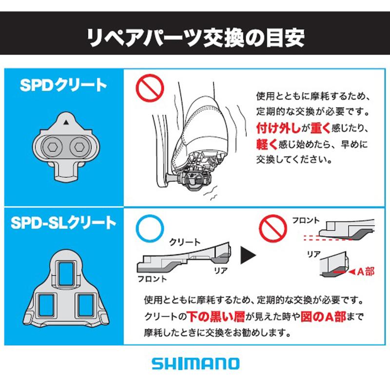 シマノ SM-SH10/SM-SH11/SM-SH12 SPD-SL クリートセット SHIMANO 一部色サイズ即納 土日祝も出荷｜qbei｜08