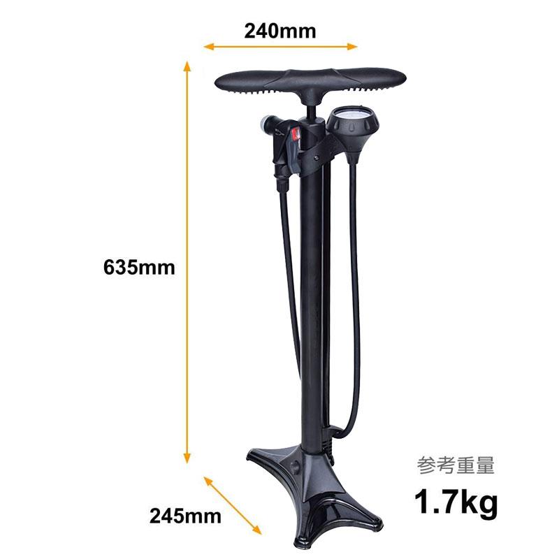 サーファス FP-200 11気圧まで楽々入る、高性能フロアポンプ(自転車用空気入れ) ロードバイク対応 SERFAS | ブランド登録なし | 03