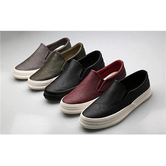 スニーカー メンズ スリッポン レザースニーカー カジュアル