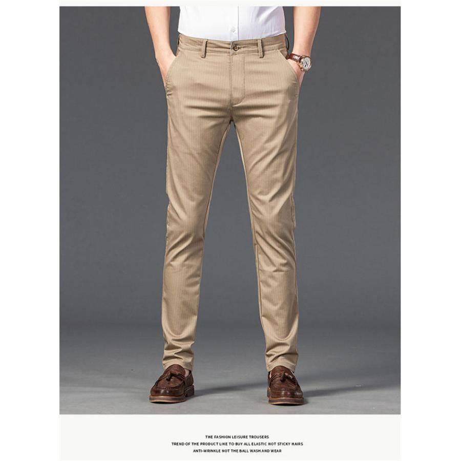 スラックス ビジネススラックス メンズ 裾上げ済 クールビズ チノパン