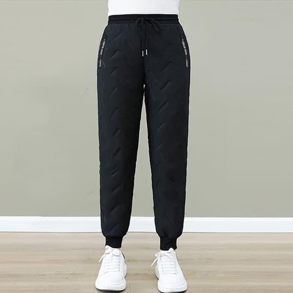 レディース ゴルフパンツ ブラック キルティング 裏起毛 ゴルフパンツ レディース 爆暖 極暖 あったか 中綿入り