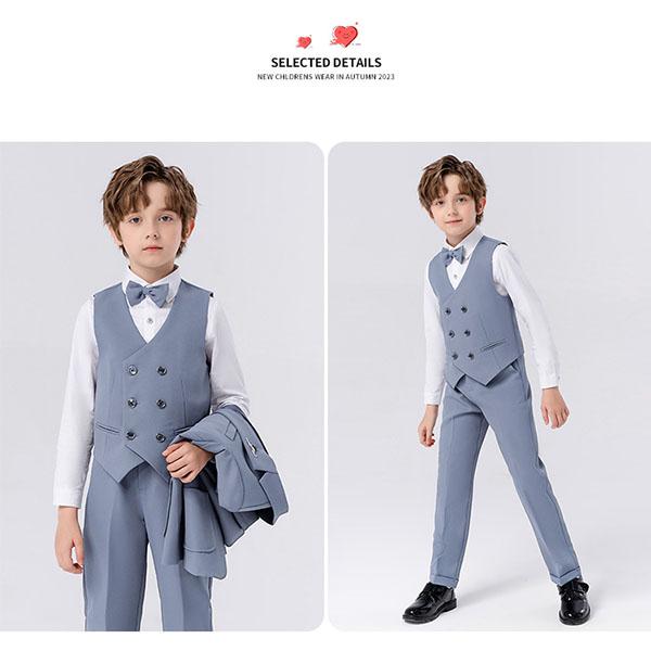 美品 キッズフォーマル 男の子 セット キッズスーツ セットアップ フォーマルスーツ 男の子 おしゃれ 子供スーツ キッズスーツ 5点セット