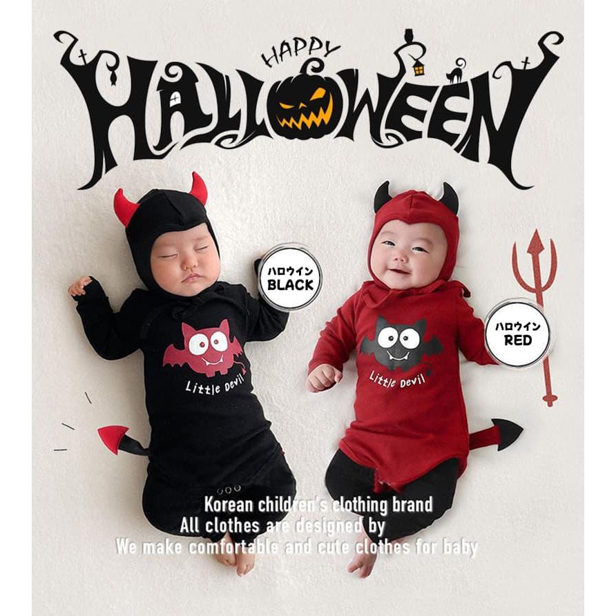 ハロウィン デビル 小悪魔 ロンパース ベビー キッズ 子供 男の子