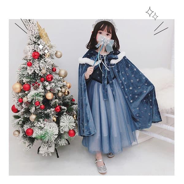 プリンセス ドレス マント ロープ 子供 キッズ エルサ ワンピース