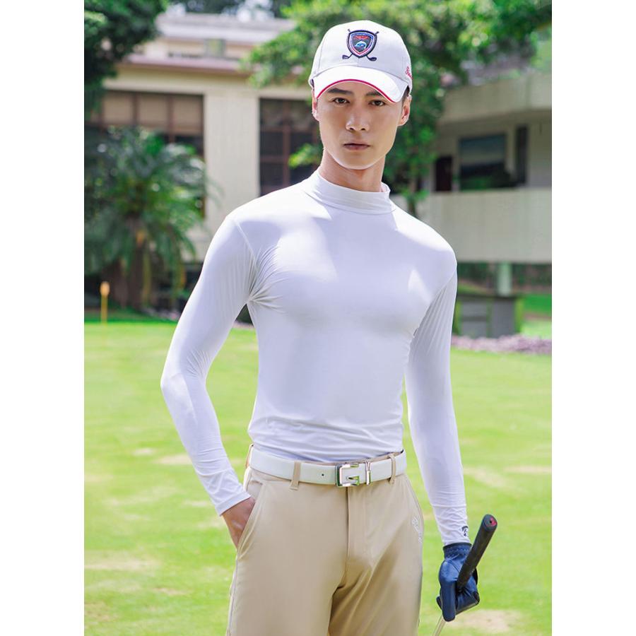 8YARD Mサイズ ゴルフモックネックシャツ モックネック ゴルフシャツ メンズ 長袖 ゴルフ Tシャツ ゴルフウェア