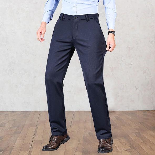 裏起毛 ストレッチ スラックス メンズ 裾上げ済 ビジネスパンツ スーツ