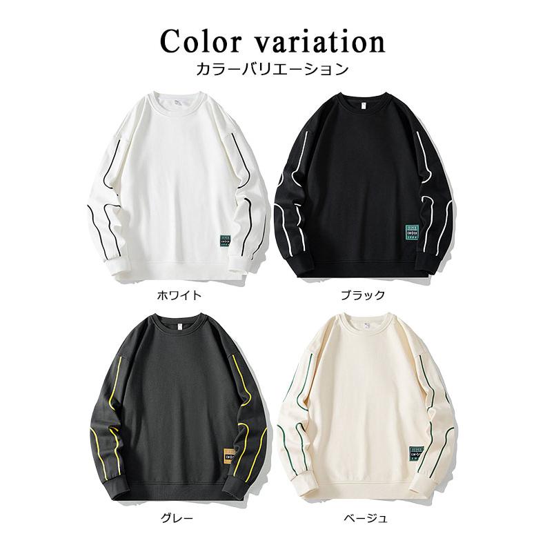 トレーナー スウェット メンズ レディース 長袖 トップス 無地 クルーネック ライト スウェットパーカー プルオーバー 薄手 大きいサイズ 大きいサイズ 白 秋冬 | ブランド登録なし | 14