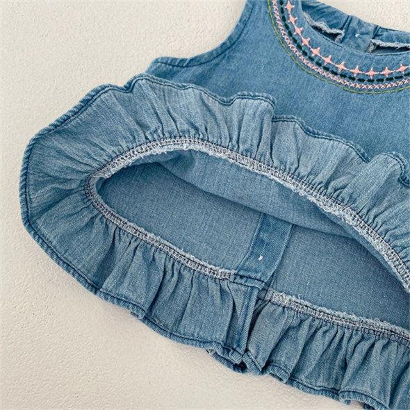 デニム セットアップ ロンパース ベビー服 キッズ服 上下セット 男の子
